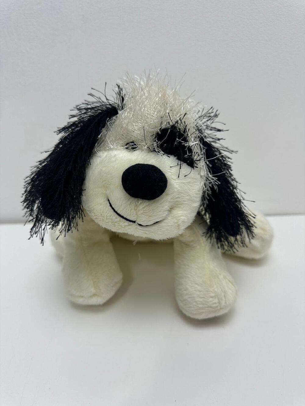 Vintage Ganz Webkinz Black and White Cheeky Dog with No Code (6 inch)